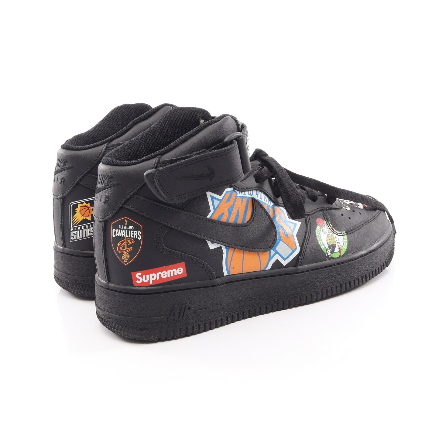 NIKE × Supreme NBA Air Force 1 Mid ’07 スニーカー フェイクレザー ブラック マルチカラー ナイキ
