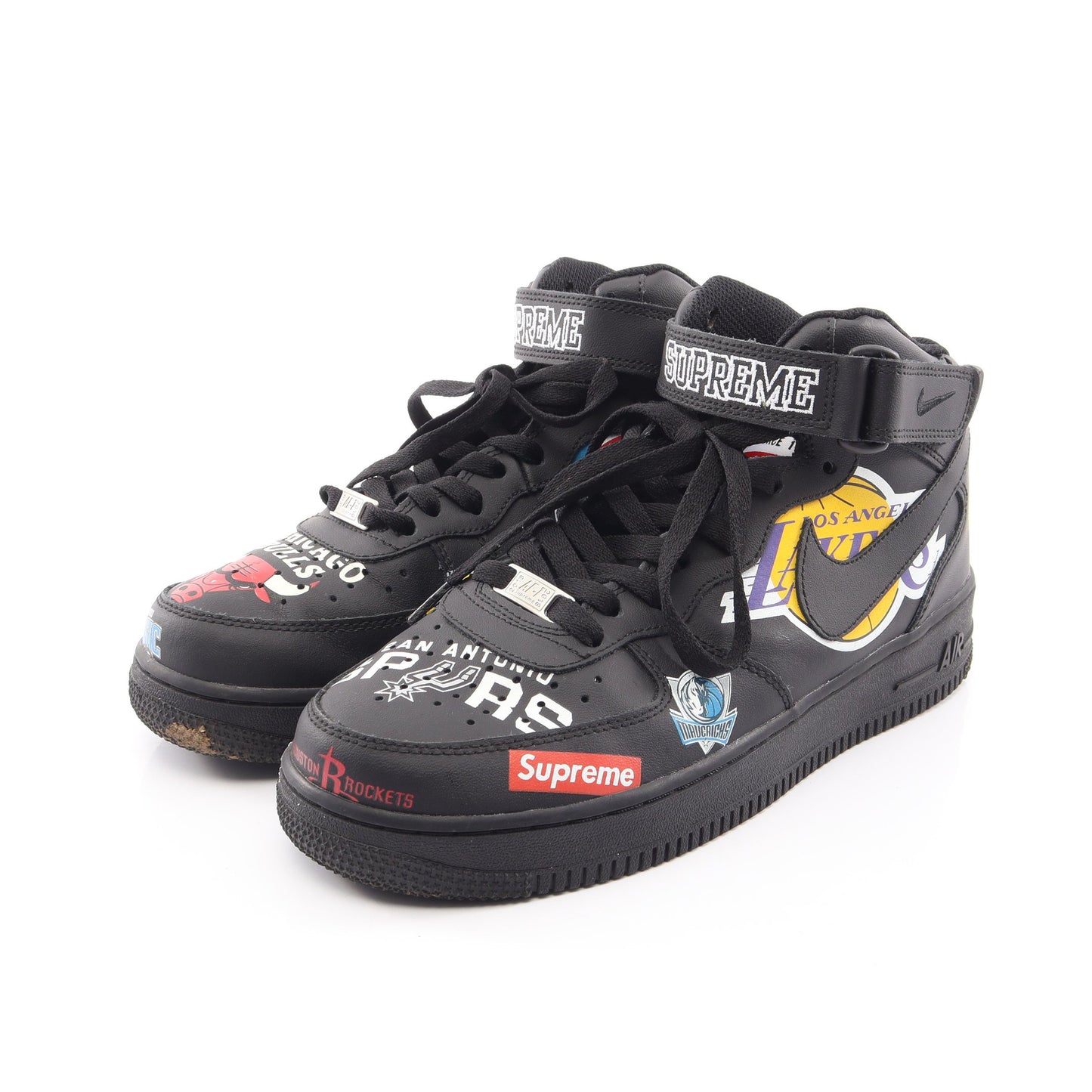 NIKE × Supreme NBA Air Force 1 Mid ’07 スニーカー フェイクレザー ブラック マルチカラー ナイキ