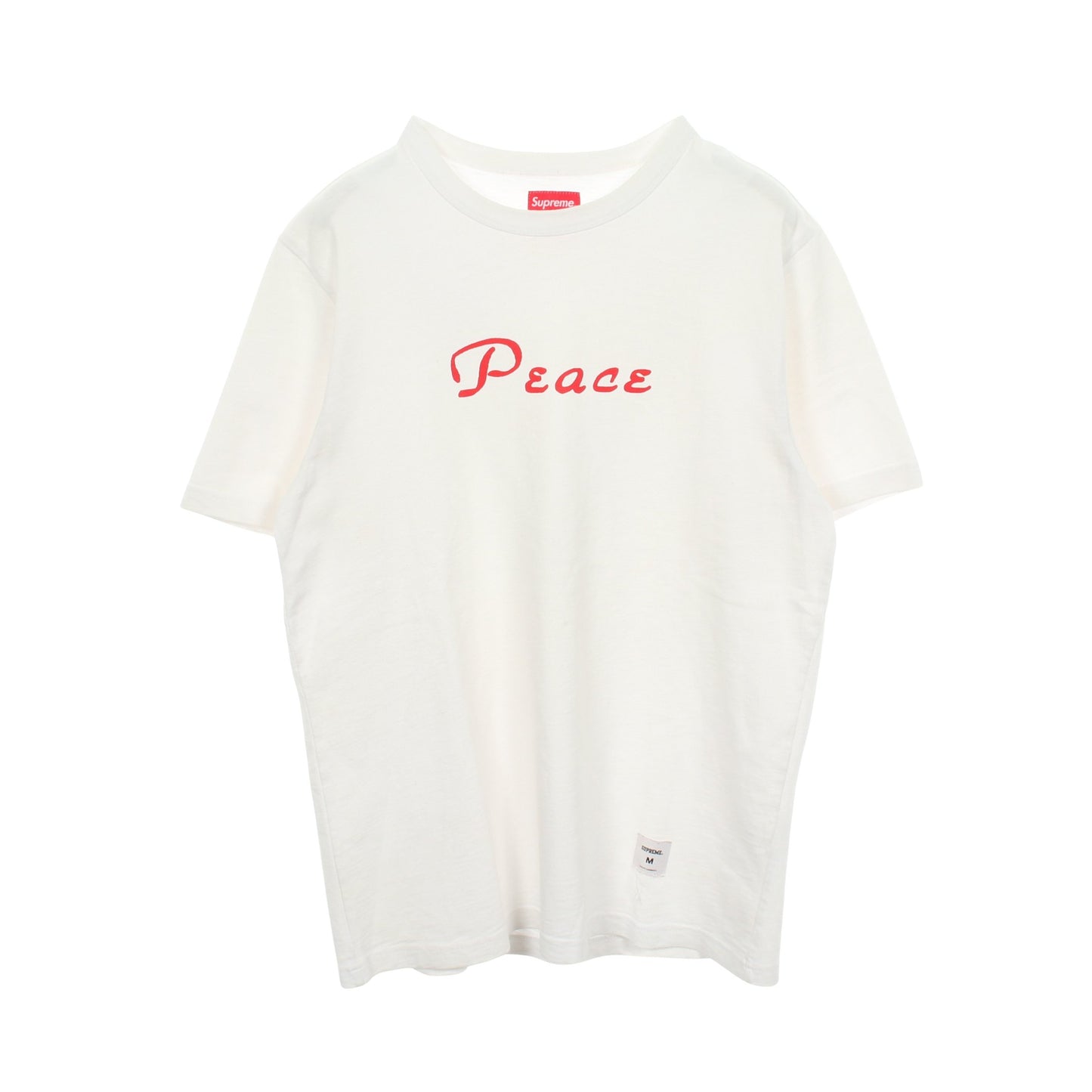 ロゴプリント クルーネック 半袖Tシャツ コットン ホワイト シュプリーム