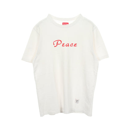 ロゴプリント クルーネック 半袖Tシャツ コットン ホワイト シュプリーム