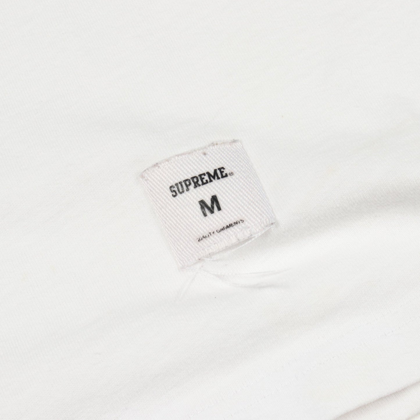 ロゴプリント クルーネック 半袖Tシャツ コットン ホワイト シュプリーム