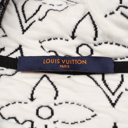 LOUIS VUITTON × NBA モノグラムフラワーキルティング ジップアップパーカー コットン ブラック ホワイト ルイヴィトン トップス LOUIS VUITTON