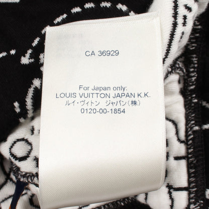 LOUIS VUITTON × NBA モノグラムフラワーキルティング ジップアップパーカー コットン ブラック ホワイト ルイヴィトン トップス LOUIS VUITTON