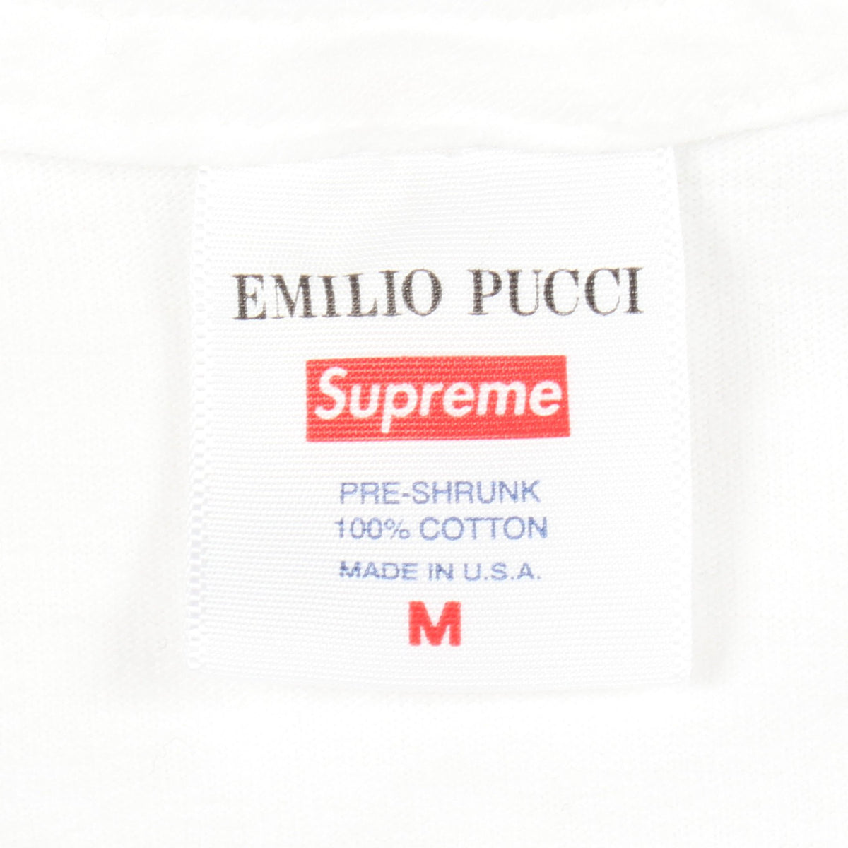 Emilio Pucci Box Logo 半袖Tシャツ コットン ホワイト シュプリーム トップス Supreme