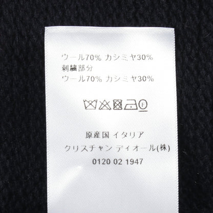 ロゴ ショートスリーブ ニット ウール カシミヤ ネイビー クリスチャンディオール
