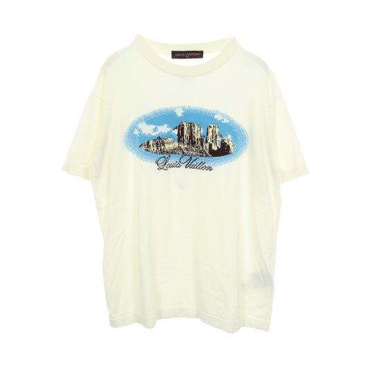 グラフィック ショートスリーブ 半袖Tシャツ コットン オフホワイト ルイヴィトン トップス LOUIS VUITTON