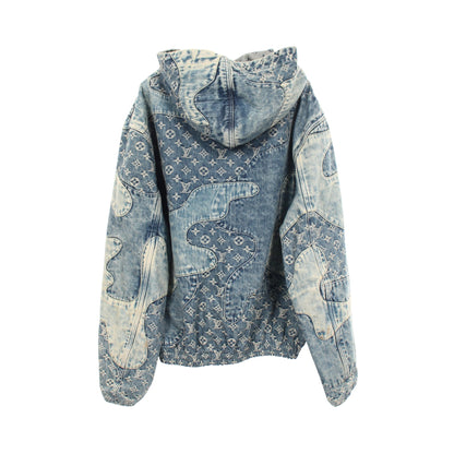 LOUIS VUITTON × NIGO モノグラム パッチワーク フード付き デニムジャケット コットン ブルー ルイヴィトン