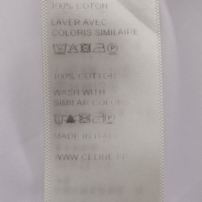 長袖 シャツ コットン ホワイト セリーヌ
