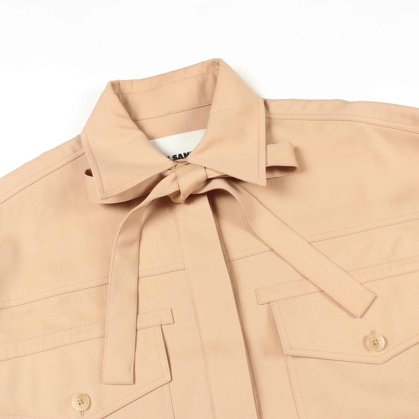 シャツ ジャケット ウール ベージュ ジルサンダー