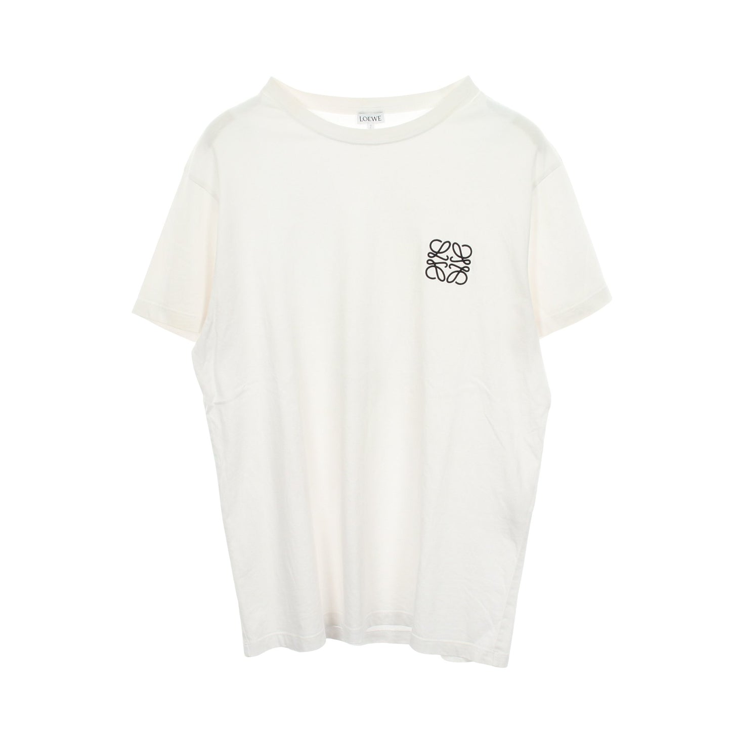 アナグラム刺繍 半袖Tシャツ コットン ホワイト ロエベ