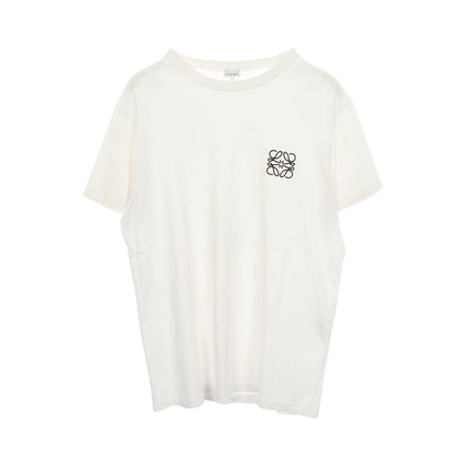 アナグラム刺繍 半袖Tシャツ コットン ホワイト ロエベ