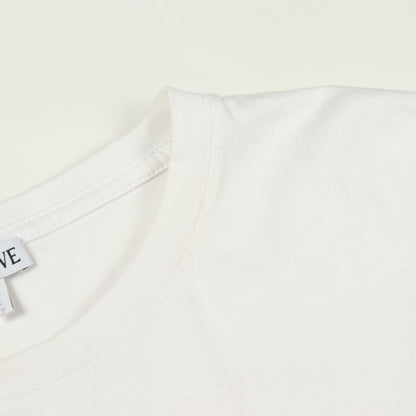 アナグラム刺繍 半袖Tシャツ コットン ホワイト ロエベ