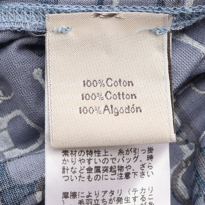 総柄 半袖Tシャツ コットン ブルーグレー エルメス