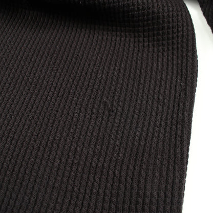 クロスボールボタン スクロールロゴ ヘンリーネック 長袖Tシャツ コットン ブラック クロムハーツ