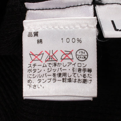 クロスボールボタン スクロールロゴ ヘンリーネック 長袖Tシャツ コットン ブラック クロムハーツ