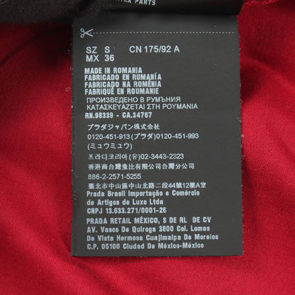 トライアングルロゴ ポロシャツ コットン ボルドー プラダ