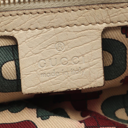 GGキャンバス シェリーライン ハンドバッグ トートバッグ キャンバス レザー ベージュ ホワイト マルチカラー グッチ バッグ GUCCI