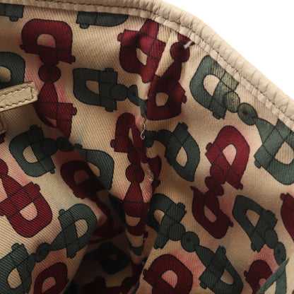 GGキャンバス シェリーライン ハンドバッグ トートバッグ キャンバス レザー ベージュ ホワイト マルチカラー グッチ バッグ GUCCI