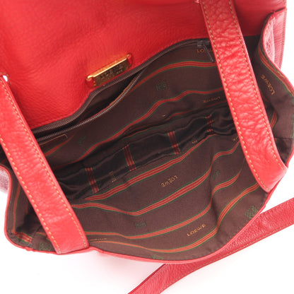 アナグラム ショルダーバッグ レザー レッド ロエベ バッグ LOEWE