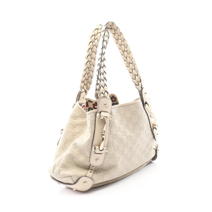 グッチシマ ショルダーバッグ レザー アイボリー グッチ バッグ GUCCI