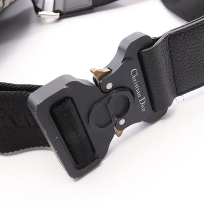SADDLE サドル オブリーク ジャガード ボディバッグ キャンバス レザー ベージュ ネイビー ブラック クリスチャンディオール