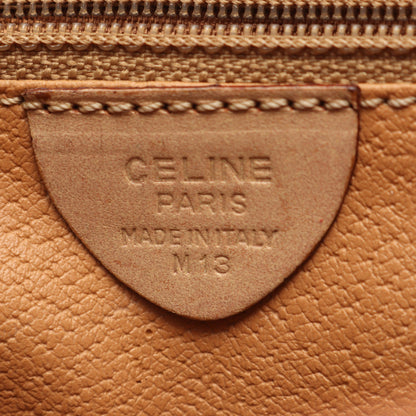 マカダム ショルダーバッグ PVC レザー ベージュ ライトブラウン セリーヌ バッグ CELINE