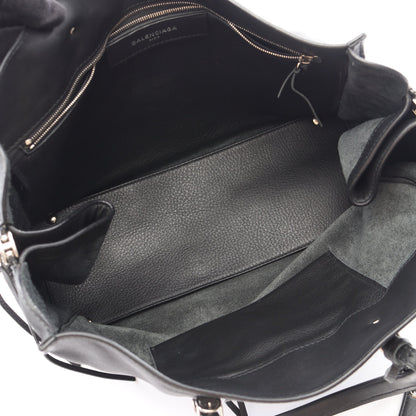 ペーパーB4 ジップアラウンド ハンドバッグ トートバッグ レザー ブラック バレンシアガ