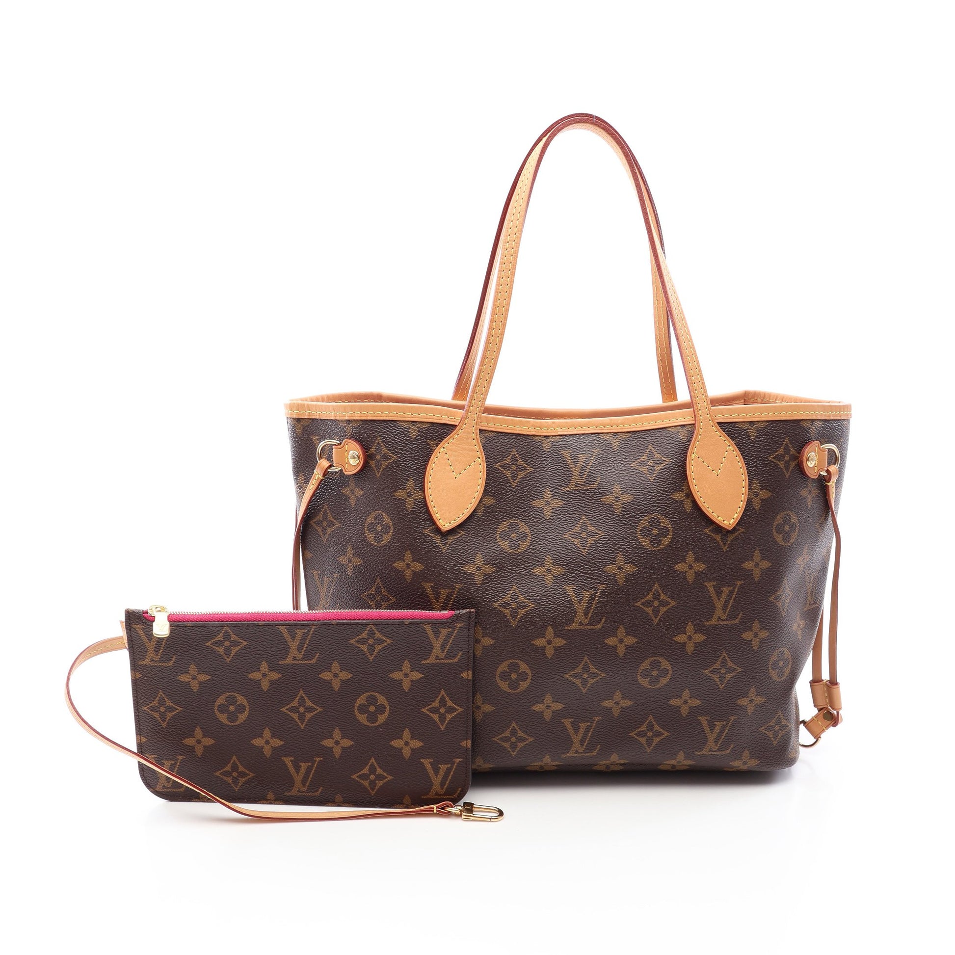 ネヴァーフルPM モノグラム ピヴォワンヌ ハンドバッグ トートバッグ PVC レザー ブラウン ルイヴィトン バッグ LOUIS VUITTON
