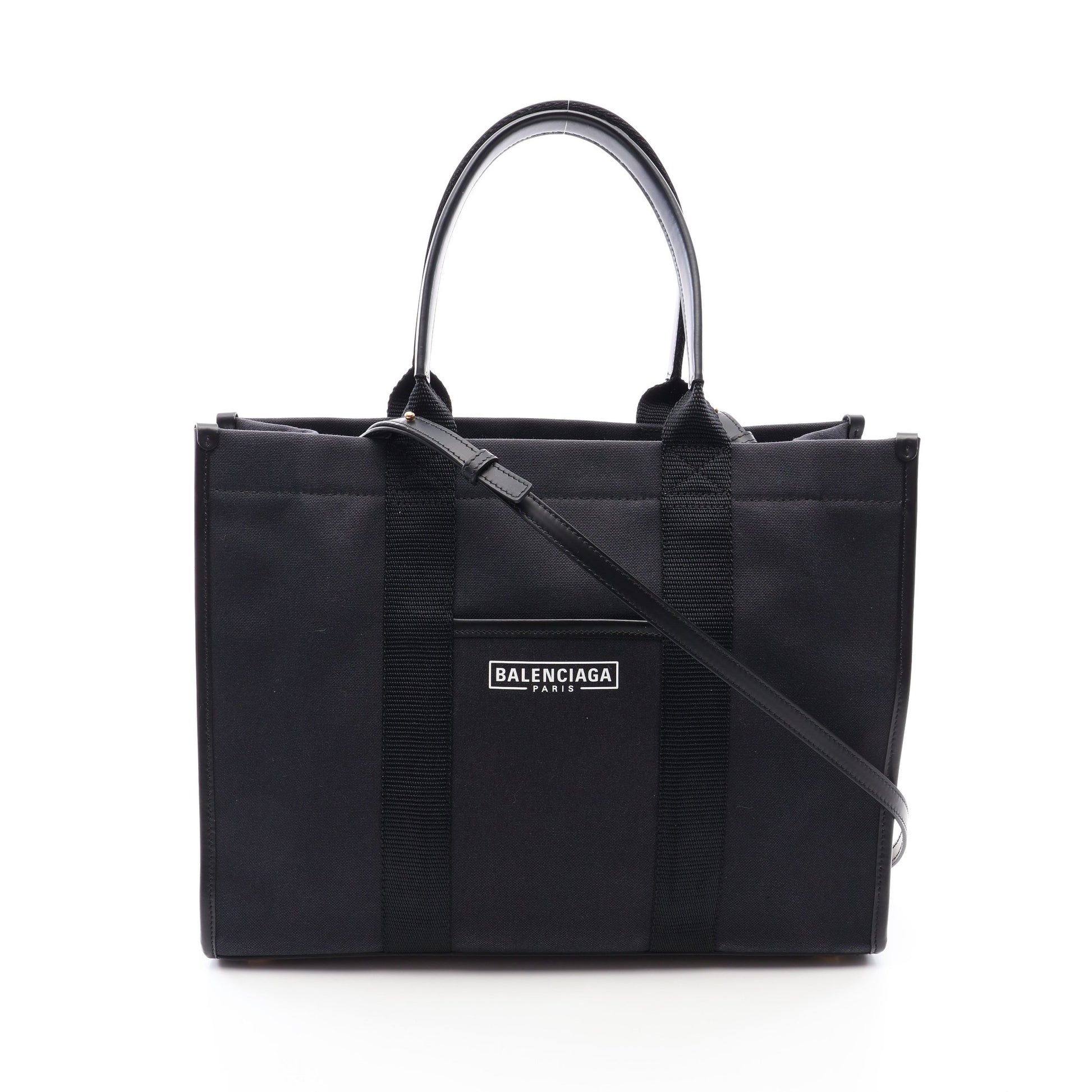 HARDWARE TOTE ハードウェア 2WAY ハンドバッグ トートバッグ キャンバス レザー ブラック ホワイト バレンシアガ バッグ BALENCIAGA