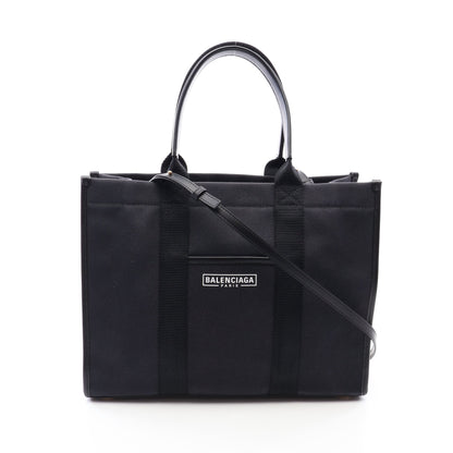 HARDWARE TOTE ハードウェア 2WAY ハンドバッグ トートバッグ キャンバス レザー ブラック ホワイト バレンシアガ バッグ BALENCIAGA