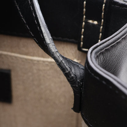 ウッディ ミニ 2WAY ハンドバッグ レザー ブラック クロエ バッグ Chloe