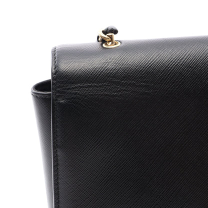 ヴァラ リボン チェーンショルダーバッグ レザー ブラック サルヴァトーレフェラガモ バッグ Salvatore Ferragamo