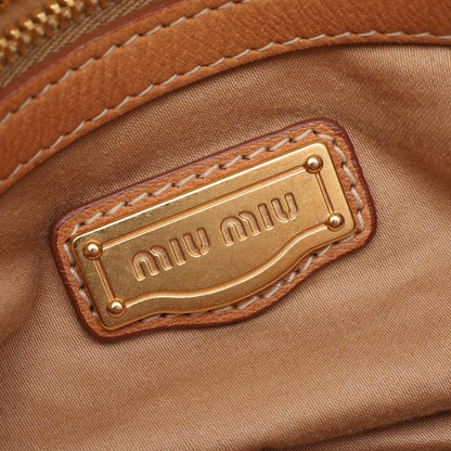 ショルダーバッグ トートバッグ レザー ライトブラウン ミュウミュウ バッグ miu miu