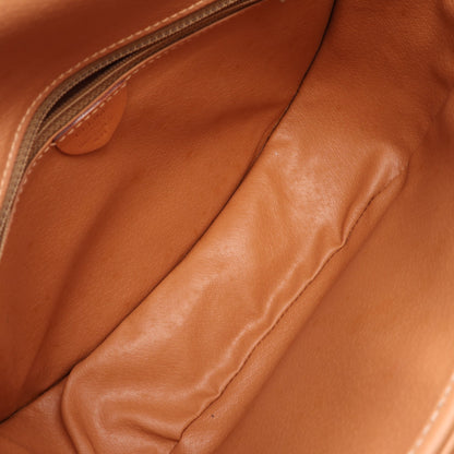 マカダム ショルダーバッグ ショルダーバッグ PVC レザー ダークブラウン ベージュ セリーヌ バッグ CELINE