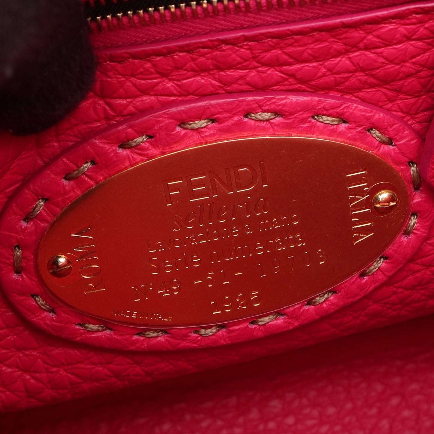 ミニピーカブー 2WAY ハンドバッグ レザー ピンクパープル フェンディ バッグ FENDI