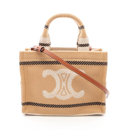 SMALL CABAS スモール カバ タイス 2WAY ハンドバッグ トートバッグ キャンバス レザー ベージュ アイボリー ブラック セリーヌ バッグ CELINE