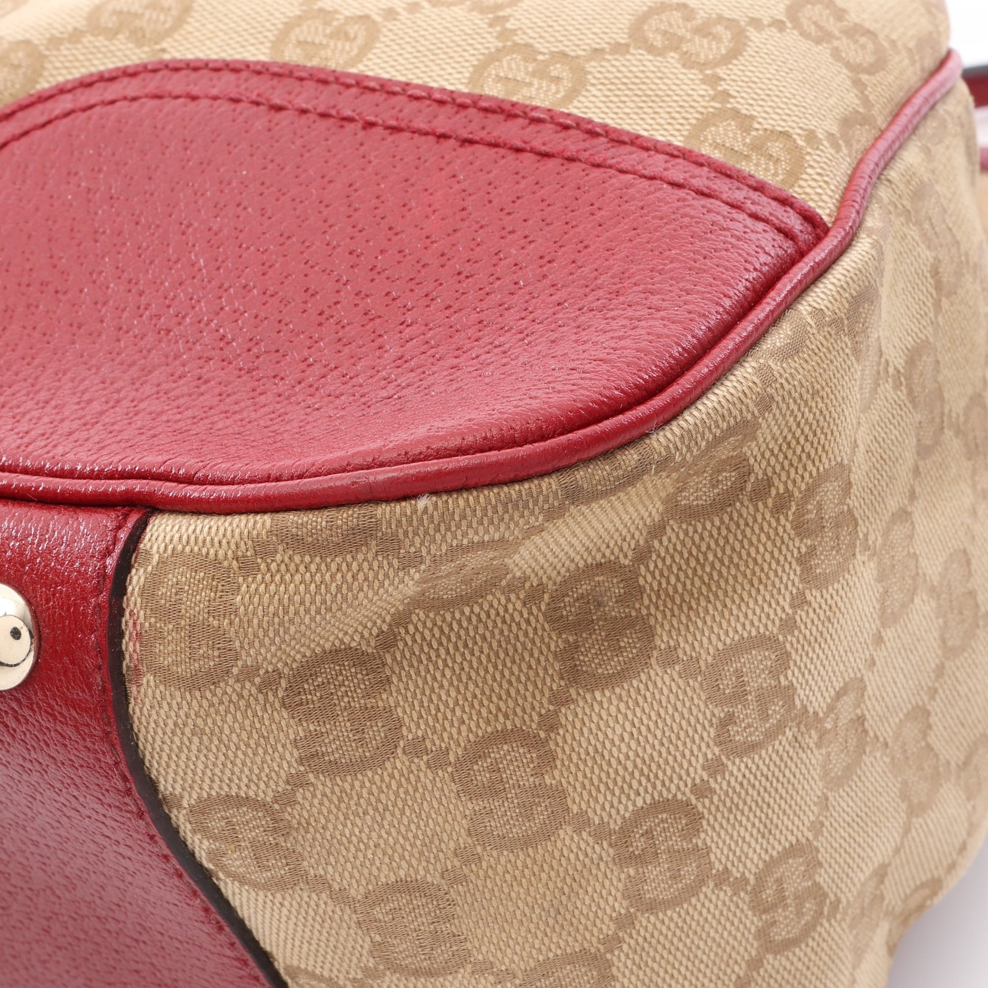 プリンシー シェリーライン GGキャンバス ショルダーバッグ トートバッグ キャンバス レザー ベージュ レッド グッチ バッグ GUCCI