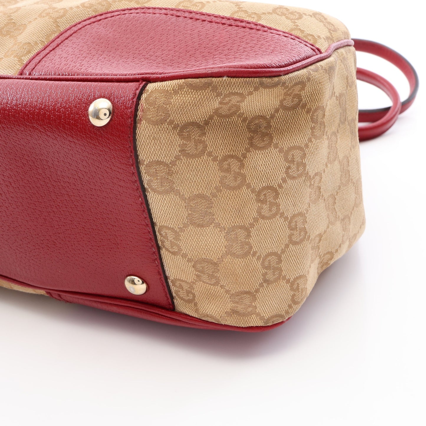 プリンシー シェリーライン GGキャンバス ショルダーバッグ トートバッグ キャンバス レザー ベージュ レッド グッチ バッグ GUCCI