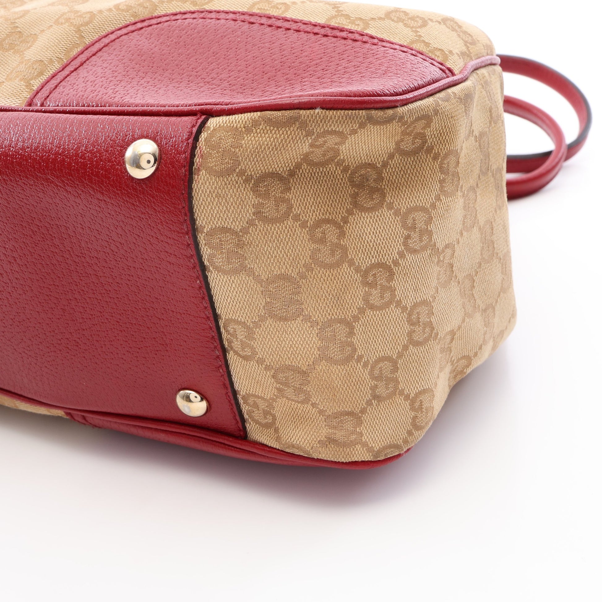 プリンシー シェリーライン GGキャンバス ショルダーバッグ トートバッグ キャンバス レザー ベージュ レッド グッチ バッグ GUCCI