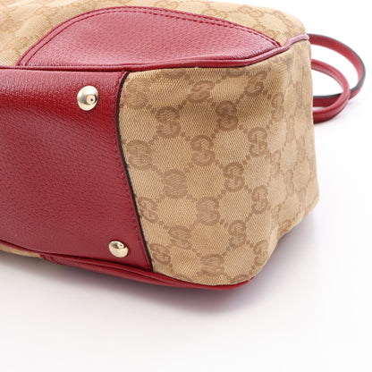 プリンシー シェリーライン GGキャンバス ショルダーバッグ トートバッグ キャンバス レザー ベージュ レッド グッチ バッグ GUCCI