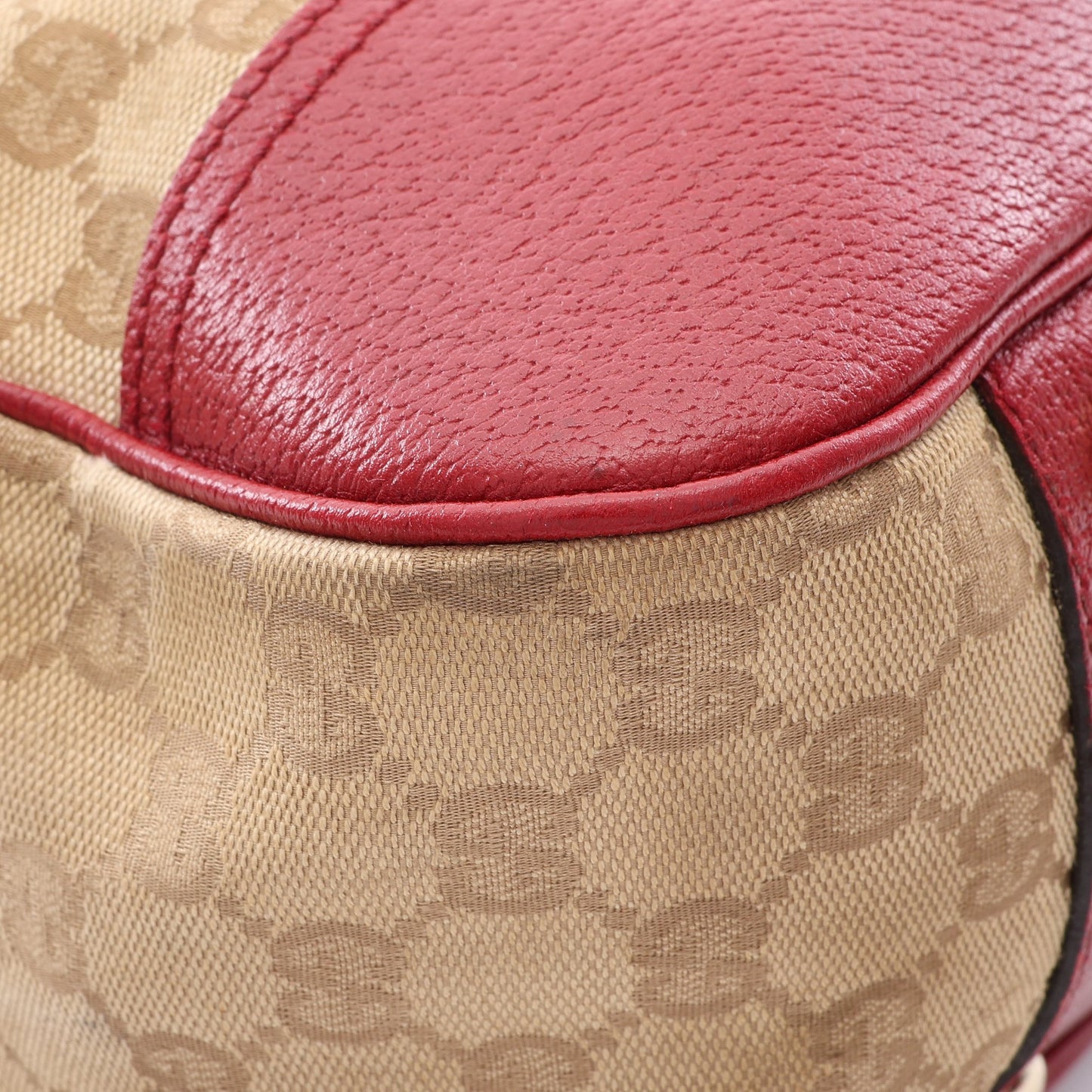 プリンシー シェリーライン GGキャンバス ショルダーバッグ トートバッグ キャンバス レザー ベージュ レッド グッチ バッグ GUCCI