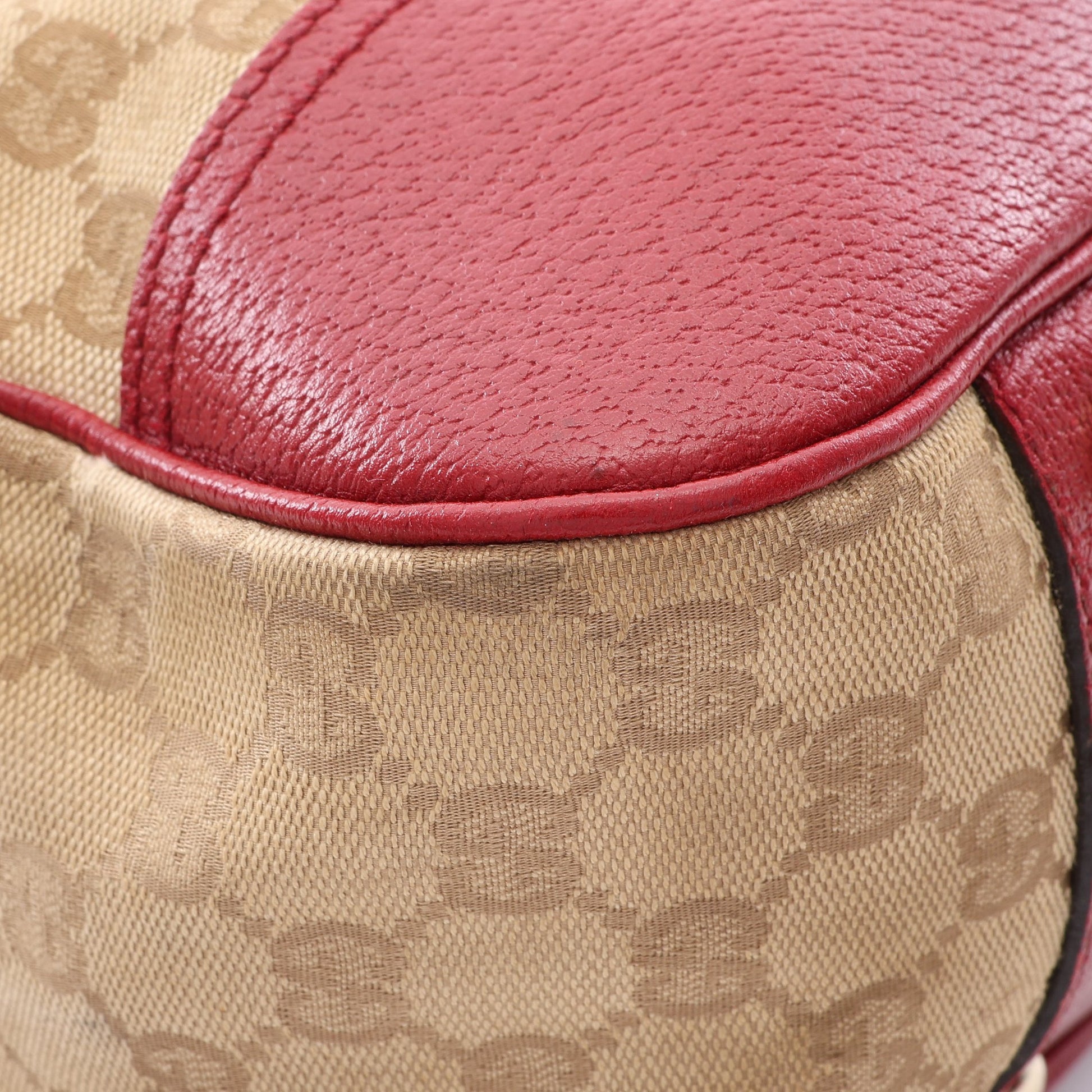 プリンシー シェリーライン GGキャンバス ショルダーバッグ トートバッグ キャンバス レザー ベージュ レッド グッチ バッグ GUCCI