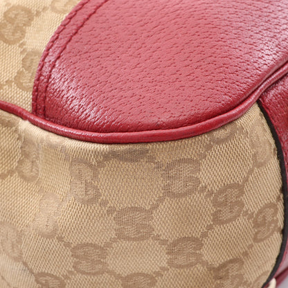 プリンシー シェリーライン GGキャンバス ショルダーバッグ トートバッグ キャンバス レザー ベージュ レッド グッチ バッグ GUCCI