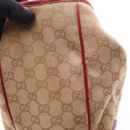 プリンシー シェリーライン GGキャンバス ショルダーバッグ トートバッグ キャンバス レザー ベージュ レッド グッチ バッグ GUCCI