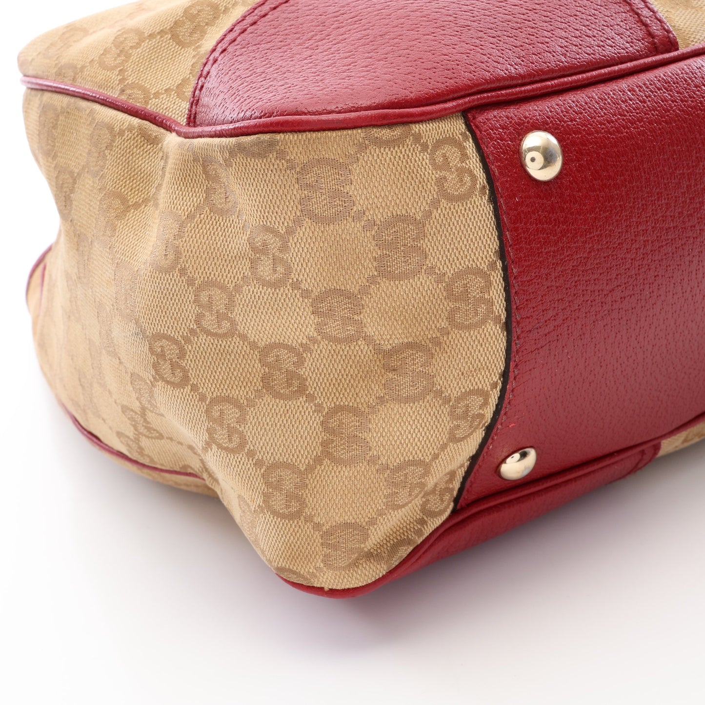 プリンシー シェリーライン GGキャンバス ショルダーバッグ トートバッグ キャンバス レザー ベージュ レッド グッチ バッグ GUCCI