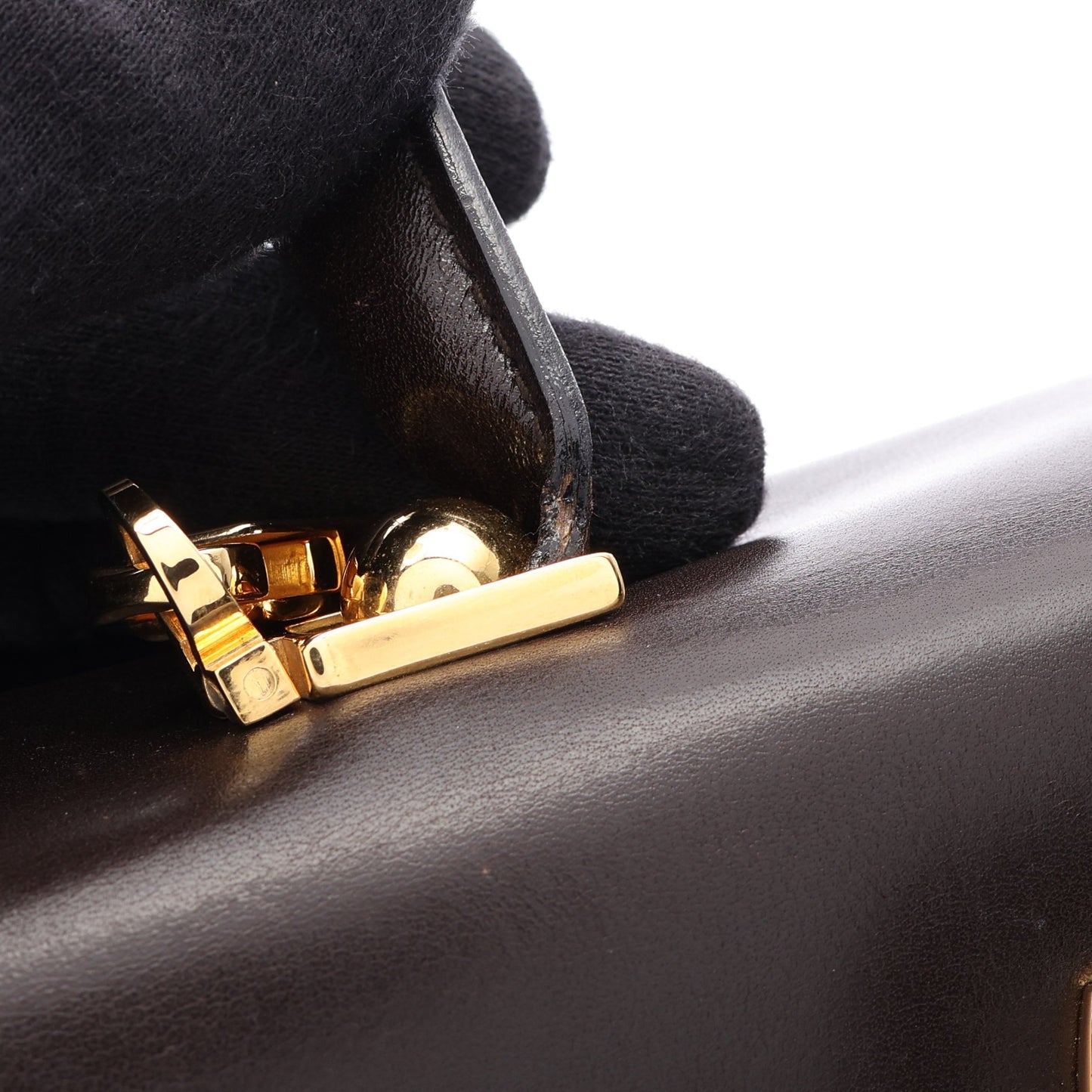 ガンチーニ 2WAY ハンドバッグ レザー ダークブラウン サルヴァトーレフェラガモ バッグ Salvatore Ferragamo