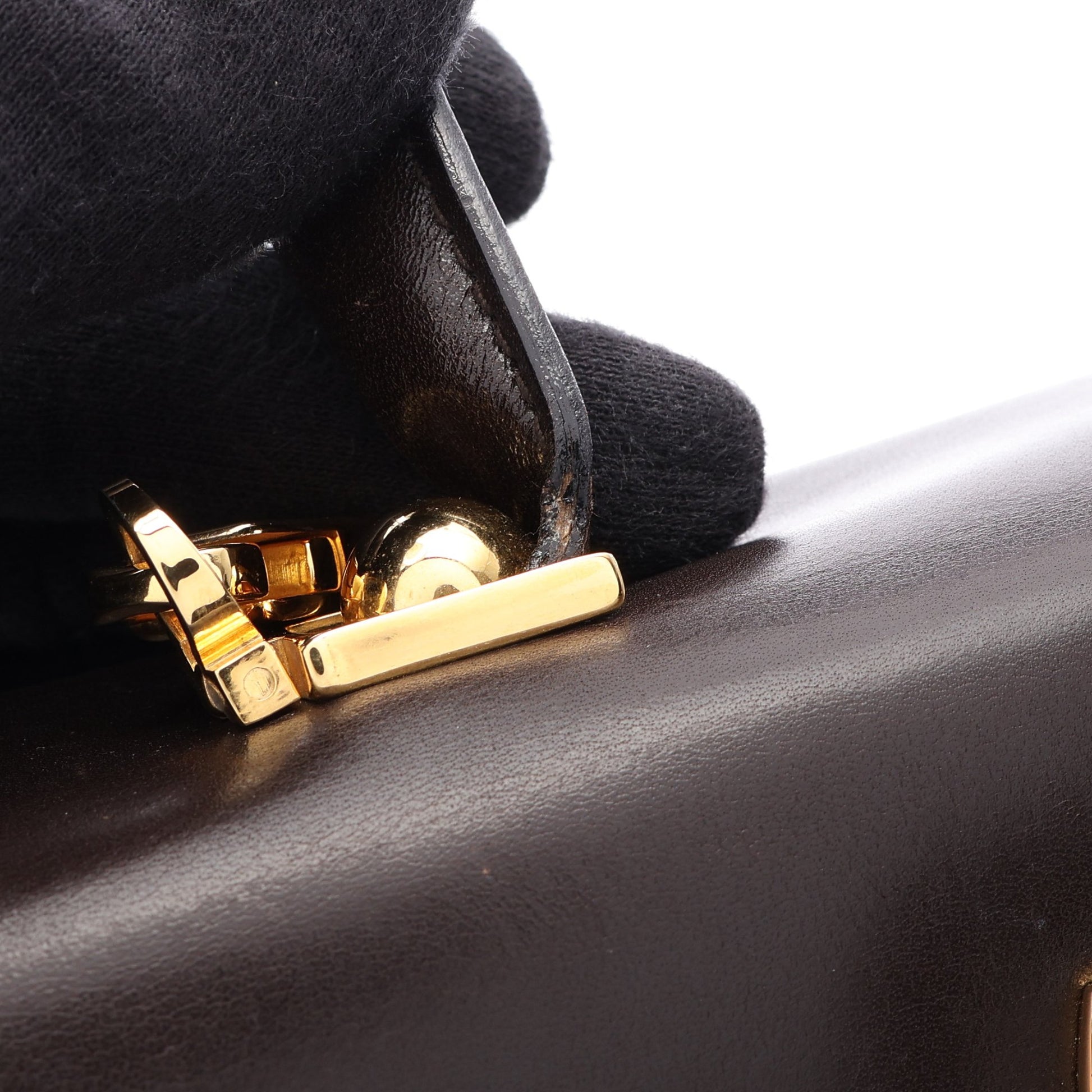 ガンチーニ 2WAY ハンドバッグ レザー ダークブラウン サルヴァトーレフェラガモ バッグ Salvatore Ferragamo