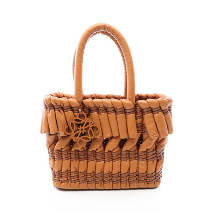 TUBULAR バスケット ハンドバッグ トートバッグ レザー ブラウン ロエベ バッグ LOEWE