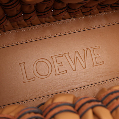 TUBULAR バスケット ハンドバッグ トートバッグ レザー ブラウン ロエベ バッグ LOEWE