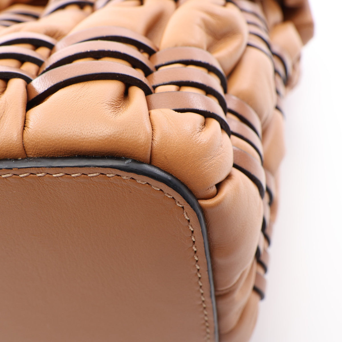 TUBULAR バスケット ハンドバッグ トートバッグ レザー ブラウン ロエベ バッグ LOEWE